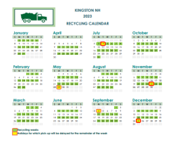 Click to Enlarge Recycling Calendar